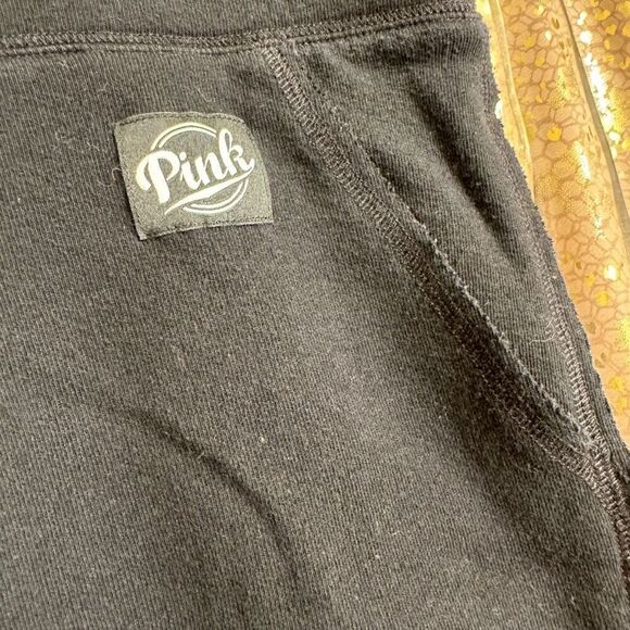 PINK Victorias Secret Black Drawstring Cotton Lounge Shorts Large - Picture 3 of 5